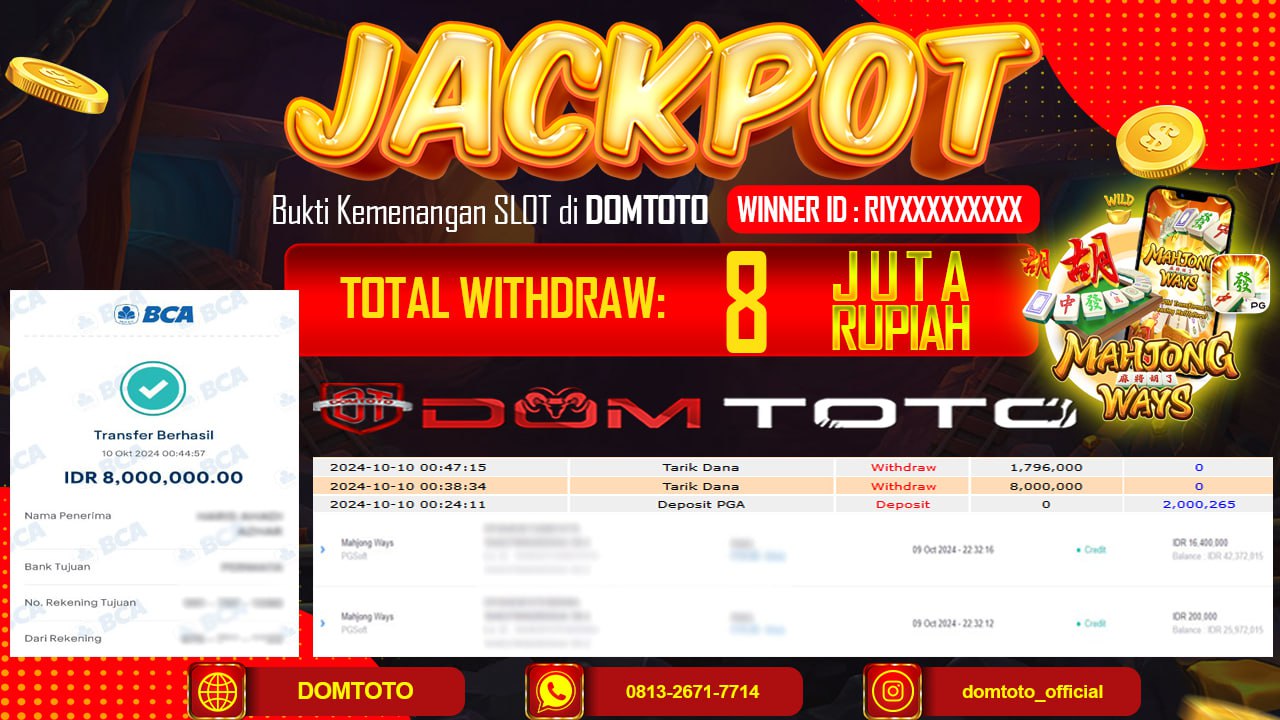 JACKPOT SLOT MAHJONG WAYS 10 OKTOBER 2024